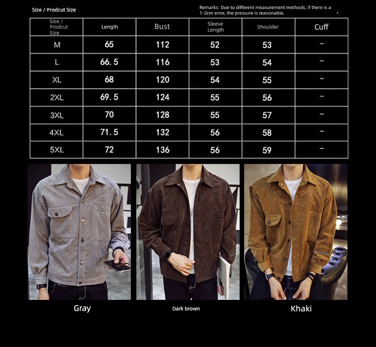 Chaopai Autumn and winter easy Plush work clothes Jacket loose coat