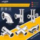Stainless steel 304 vacuum elbow 4-way 90-degree internal and external mirror polishing vacuum diameter tee KF16 KF25