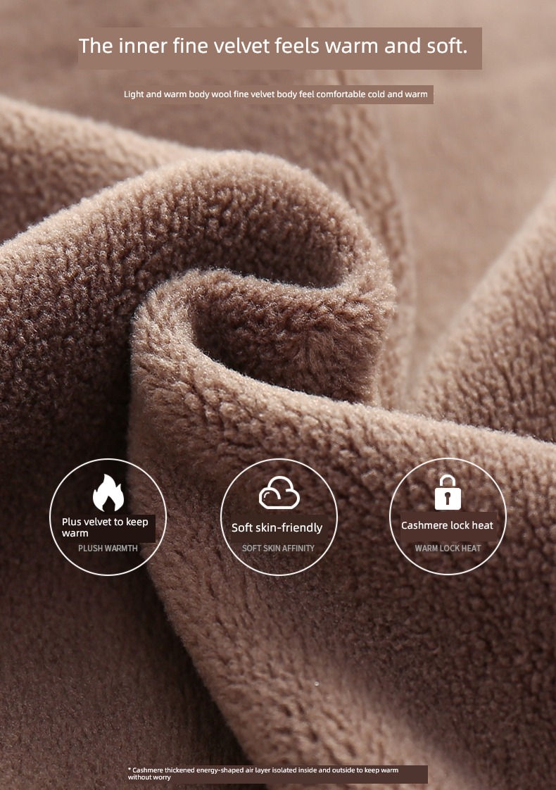 winter man Warm pants Plush thickening Cashmere kneepad Lay a foundation Interpenetrating Derong Self heating Autumn trousers northeast cotton-padded trousers