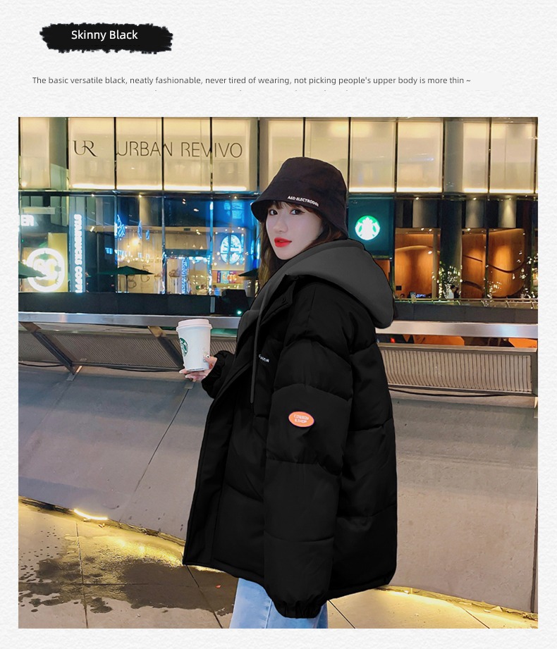 over size Bread clothes have cash less than that is registered in the accounts down cotton-padded clothes Cotton female 2022 new pattern tide Autumn and winter loose coat thick cotton-padded jacket