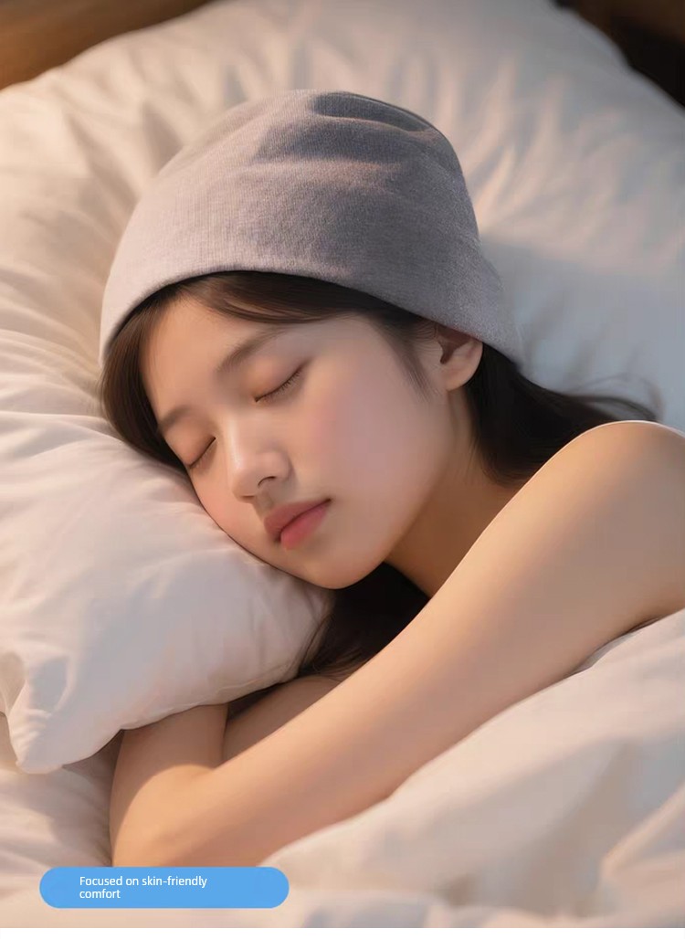 Double-Layer Cotton Postpartum Hat for Autumn and Winter, Solid Color, Suitable for Sleeping, Windproof and Warm, Large Head Circumference, Maternity Hat — 1