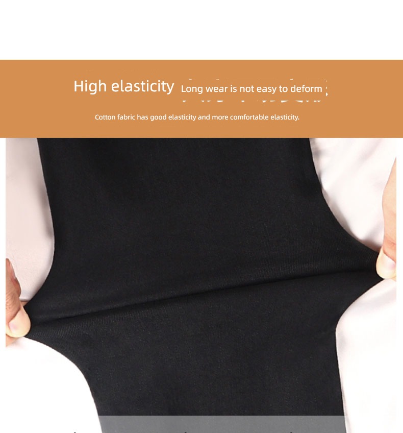 Smoke pipe High waist elastic force Plush black Autumn and winter Jeans