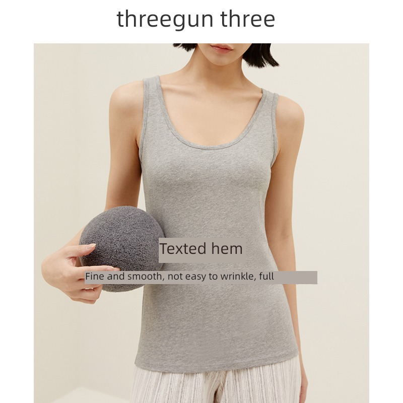 Three shots Elastic cotton Frivolous ventilation ma'am Inner lap vest