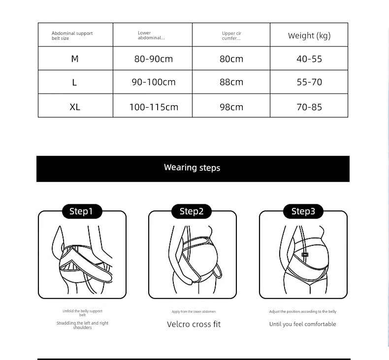 Hoghoag Belly Belt for Pregnant Women in the Second Trimester of Pregnancy Handy Gadget Detachable Belly Belt — 38