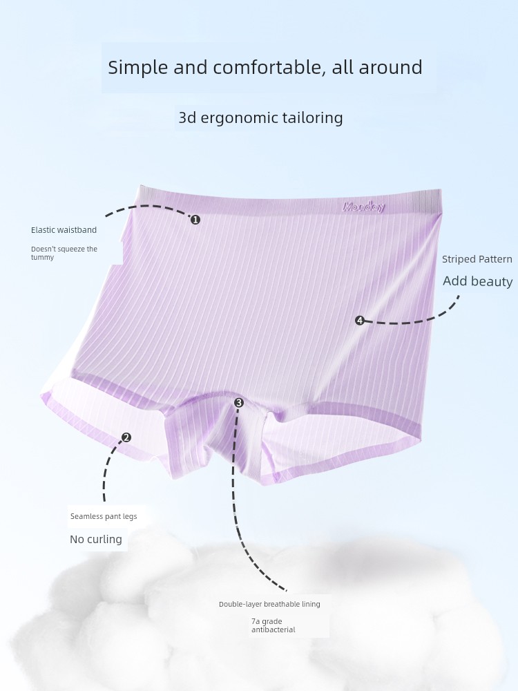 Girls' Boxer Briefs, Ice Silk Children's Summer Thin Style, Baby Girl's Four-Cornered Panties, Non-Binding Shorts for Girls — 3