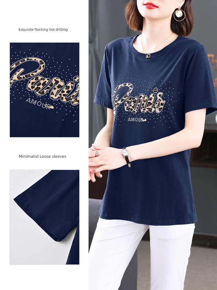 easy mom summer wear just Shoulder coat Short sleeve T-shirt