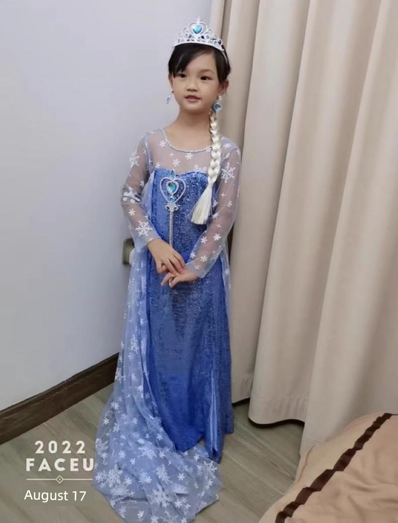 Elsa's Princess Dress Girl Summer Halloween Elsa Dress Frozen Clothes Elsa Elsa Dress — 24