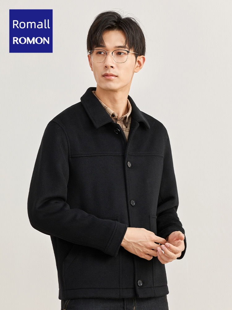 have cash less than that is registered in the accounts Autumn and winter leisure time trend Young and middle-aged people woolen overcoat