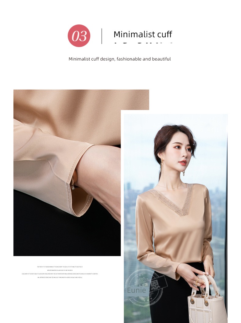 Satin shirt Self-cultivation Condom jacket Long sleeve silk