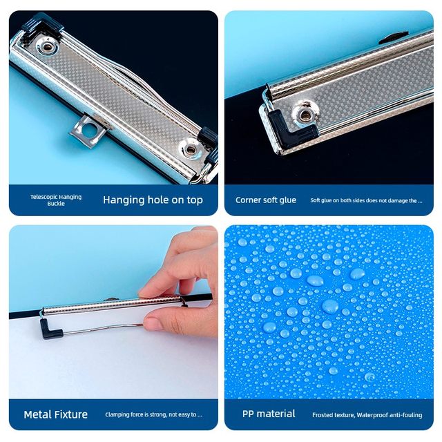 Increase the size of the folder clamp for students using writing board pads and paper storage bags for students A3 test paper clip exam plyboard writing stationery office supplies writing board 8k drawing board drawing pad clamp