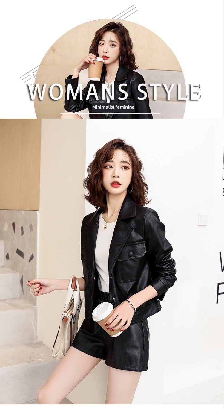 have cash less than that is registered in the accounts autumn Women's wear little chap loose coat leather clothing