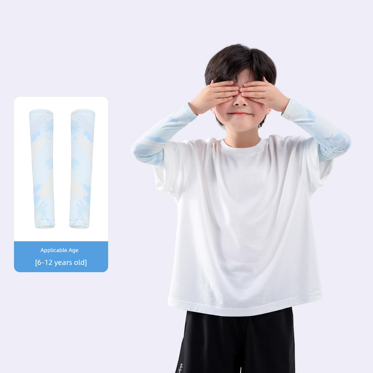 Zuoxi Children's Sun Protection Ice Sleeves, Ice Silk Cooling Sleeves for Boys and Girls, 2026 New Model Uv Protection Sunshade Sleeves — 5