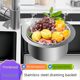 Stainless steel swan drain basket kitchen sink hanging drain rack wet and dry separation hook garbage washing filter basket