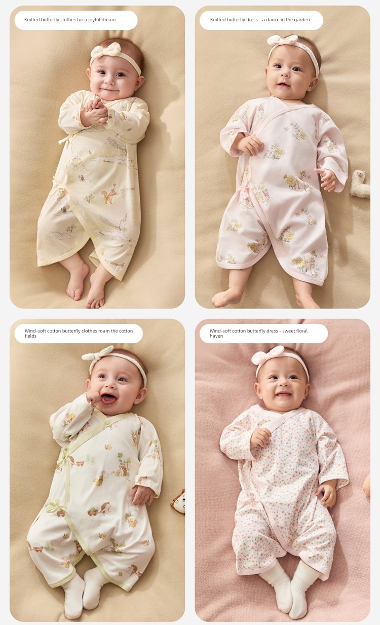 Purcotton Double-Layer Gauze Spring & Fall Winter Rompers — 35