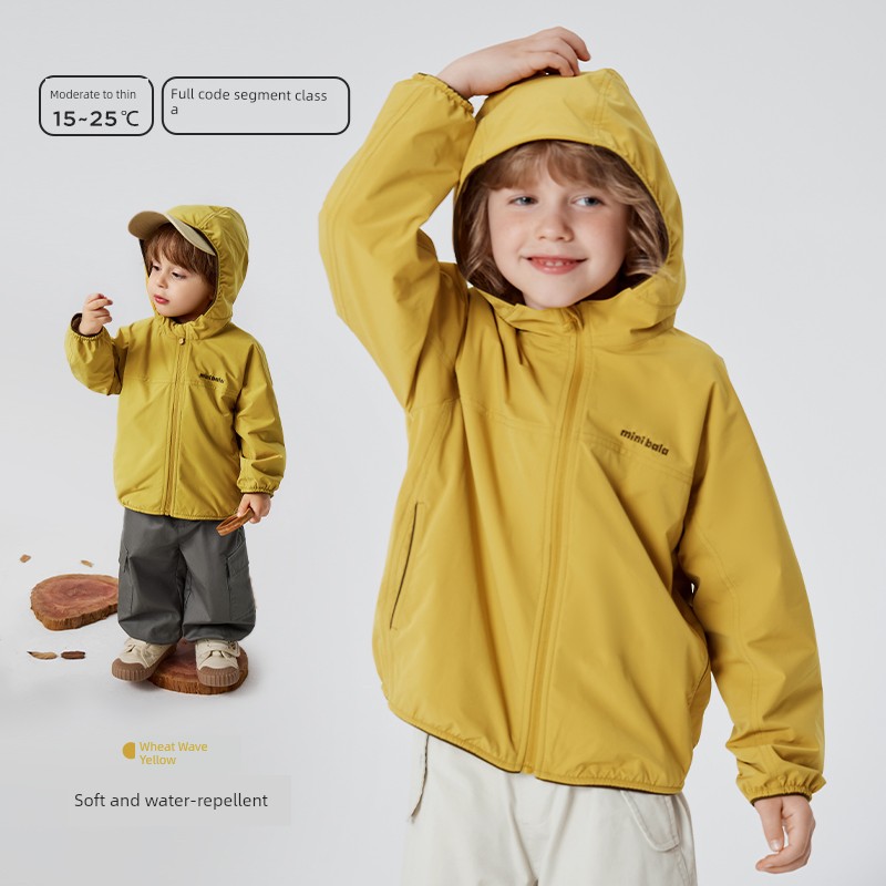 [Soft Leather] Mini Bala Children's Water-Repellent Protective Jacket for Boys and Girls, Class a Outdoor Top, Fall 2026 — 4