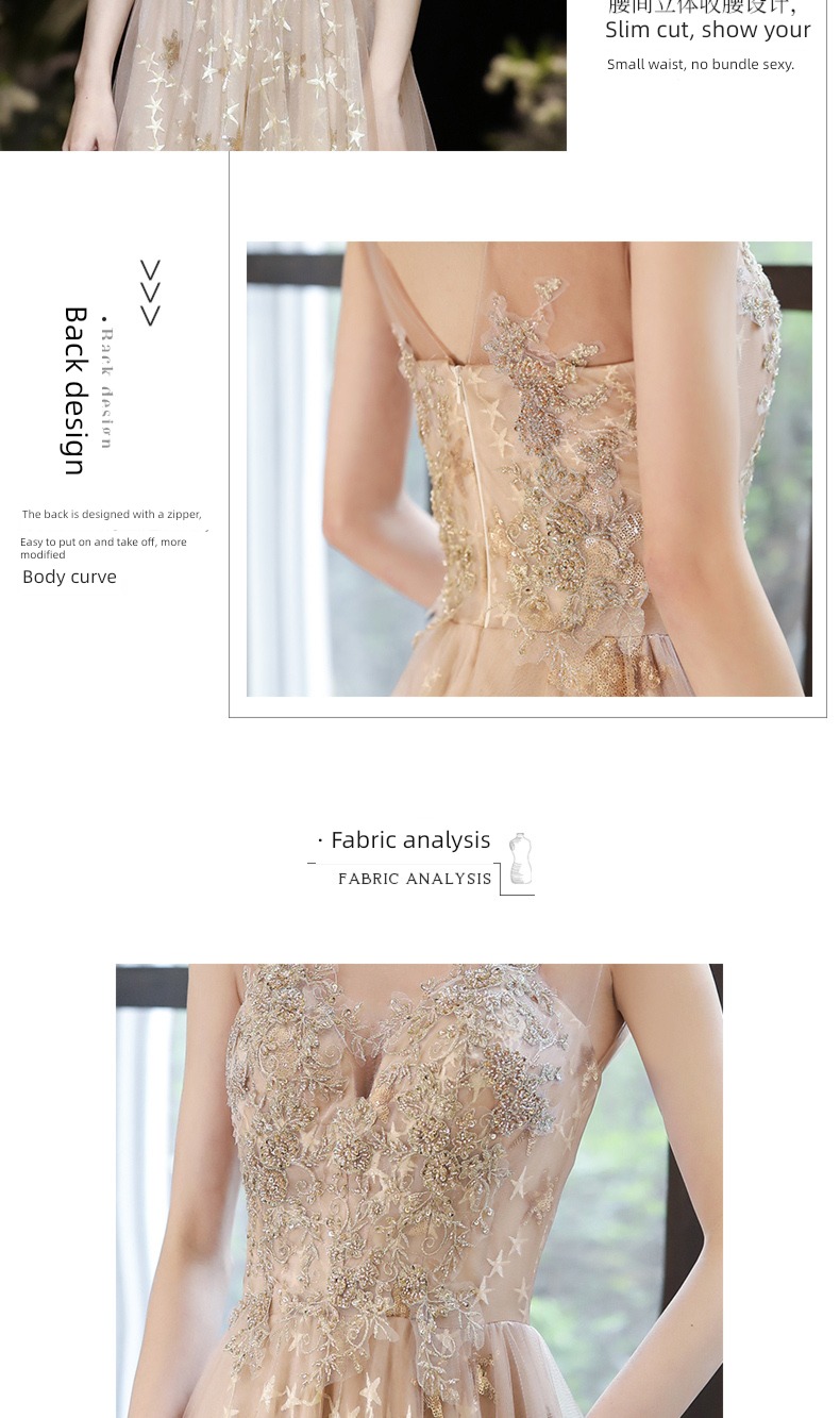 Celebrity host show birthday banquet Evening dress