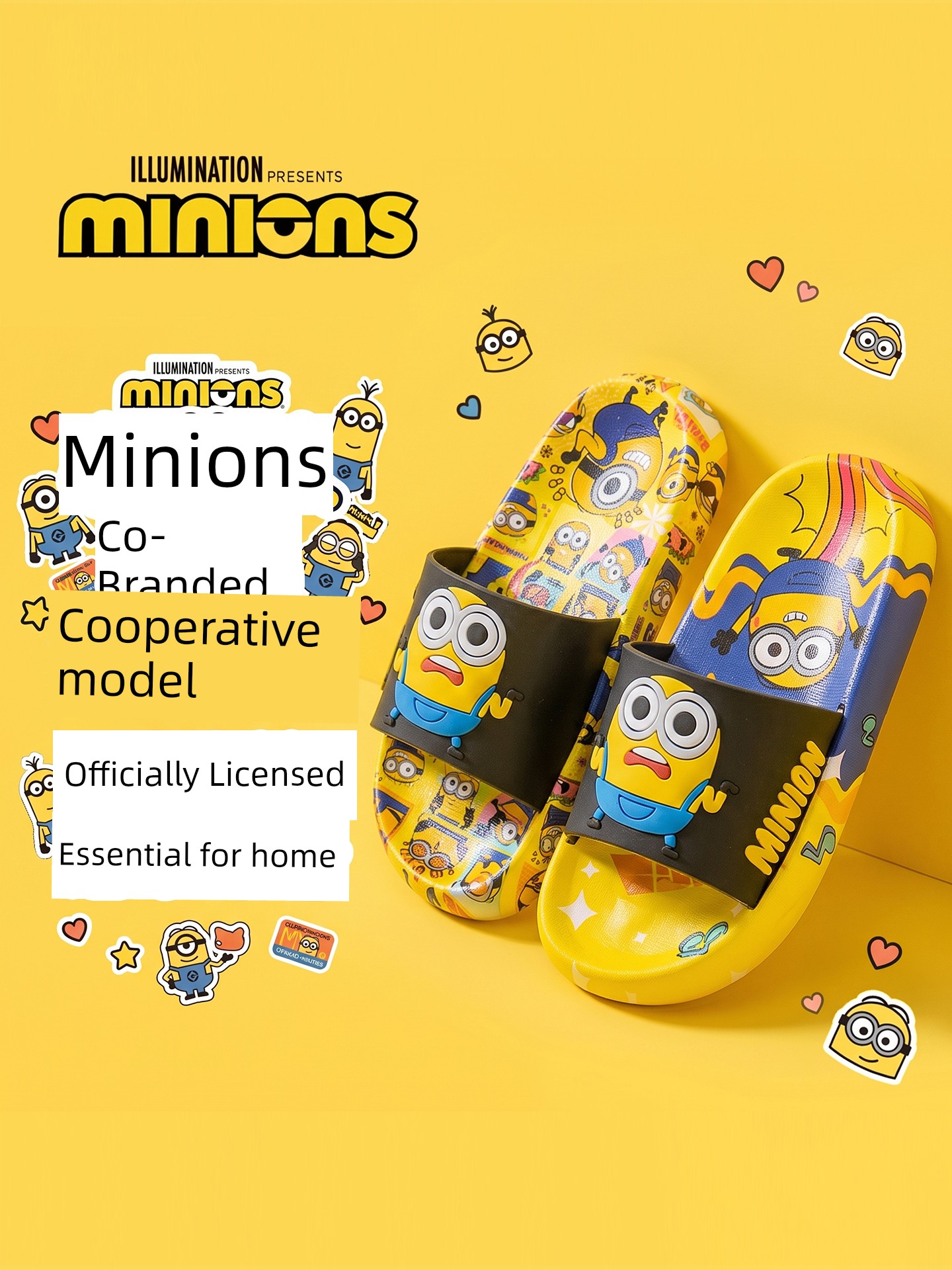 Minions Children's Slippers Indoor Summer Cartoon Home Non-Slip 2026 New Model Parent-Child Boys Girls Sandals — 2