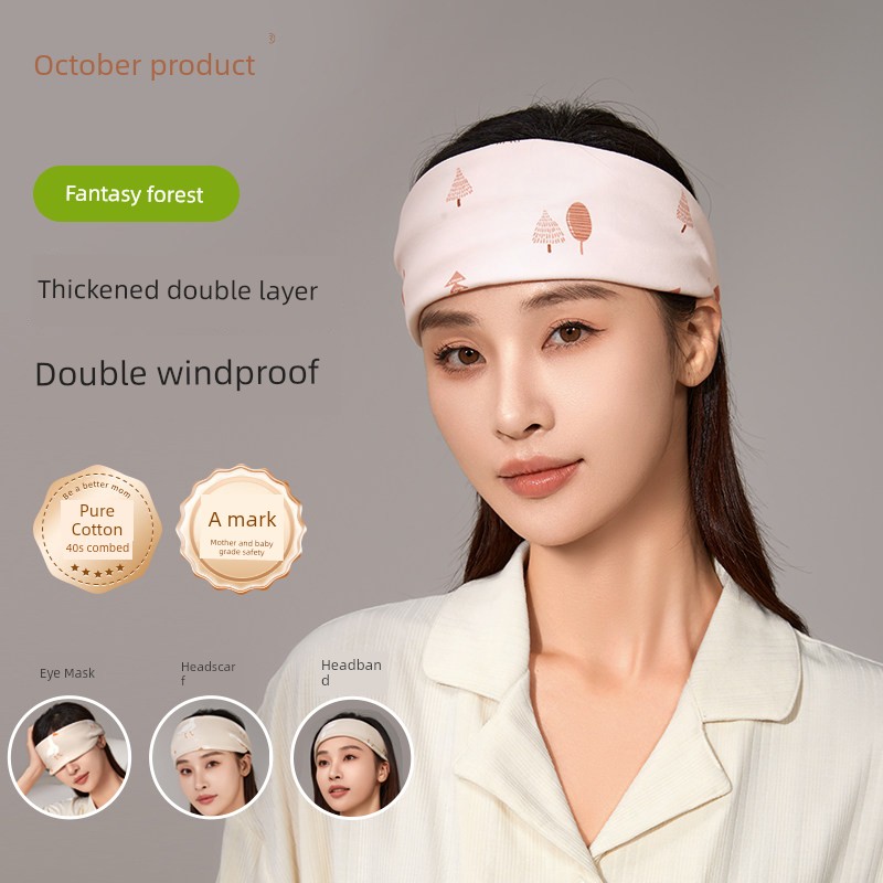 October Crystalline Fall and Winter Eye Mask Headband Forehead Protection Pregnant Women — 2