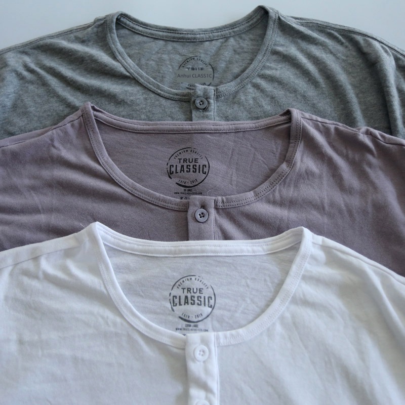 Kubo man Short sleeve T-shirt Tight fitting a tough guy Henry shirt