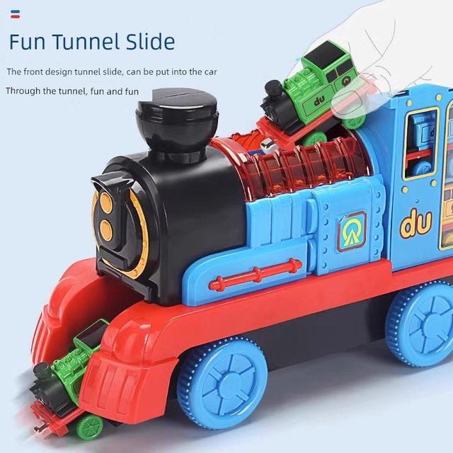 Toma little locomotive toys model railcar children's alloy simulation electric train boy birthday gift