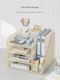 Office desk file storage rack vertical folder storage box desktop bookcase file rack pen holder stationery information rack