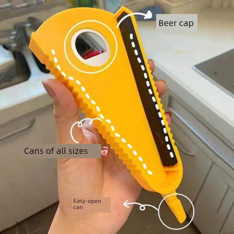 Multifunctional Household Bottle Opener and Can Opener, Manual Lid Opener Tool