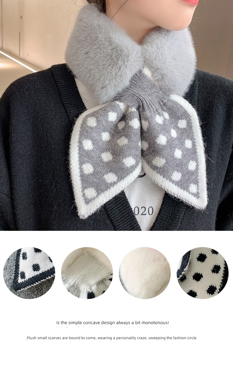 overlapping female winter Korean version tide Rex rabbit hair scarf