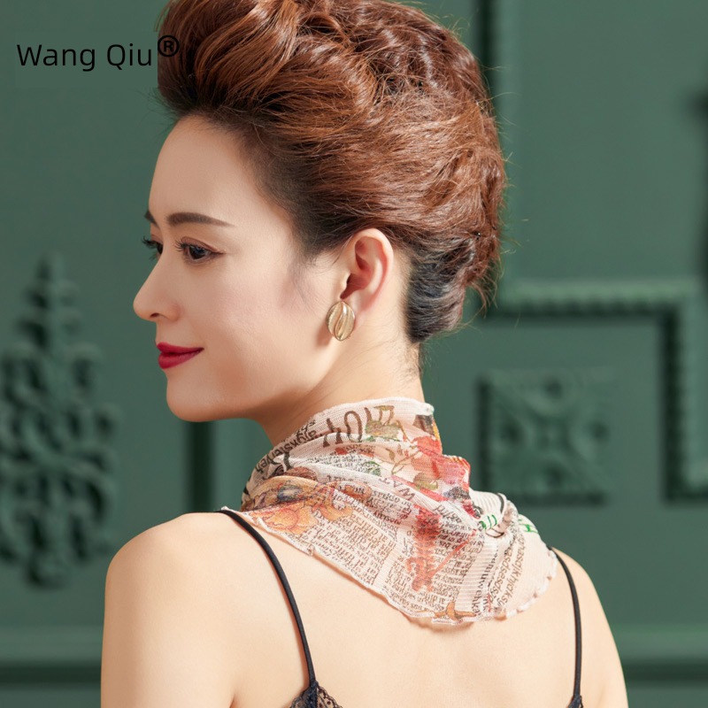 Neck protection Neckline female Spring and summer Screen printing sunshade Sunscreen