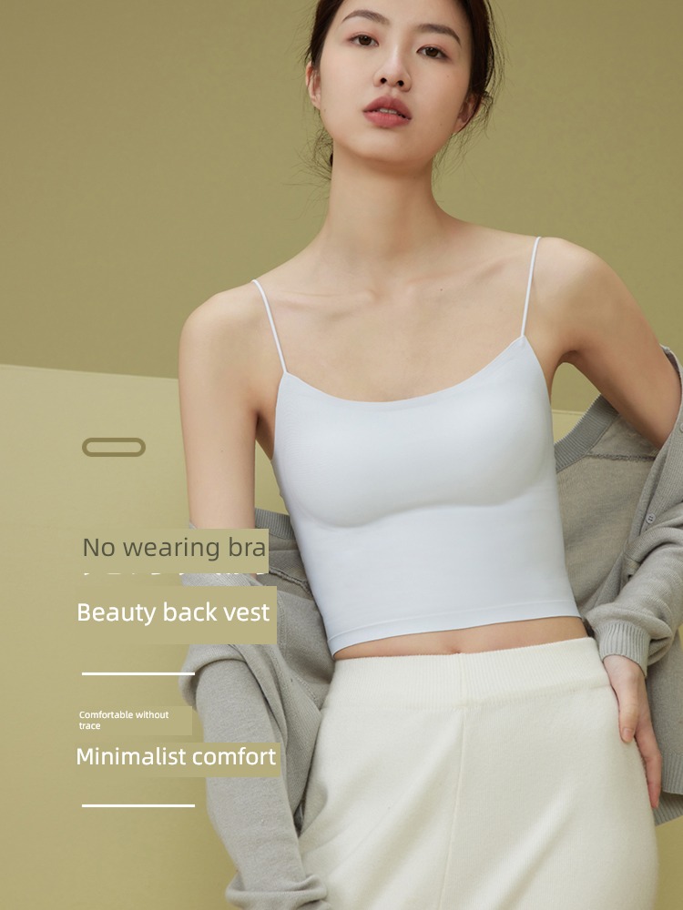 Beautiful back female All in one summer Thin money undergarment covering the chest and abdomen Thin sling