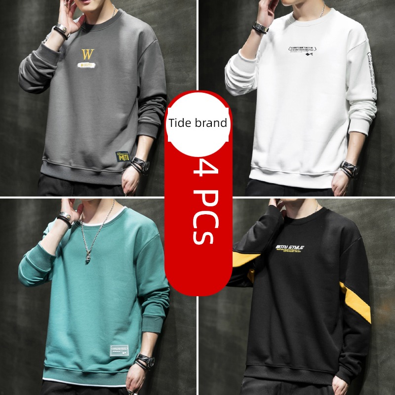 Chaopai Plush man ins Autumn clothes Sweater Long sleeve T-shirt