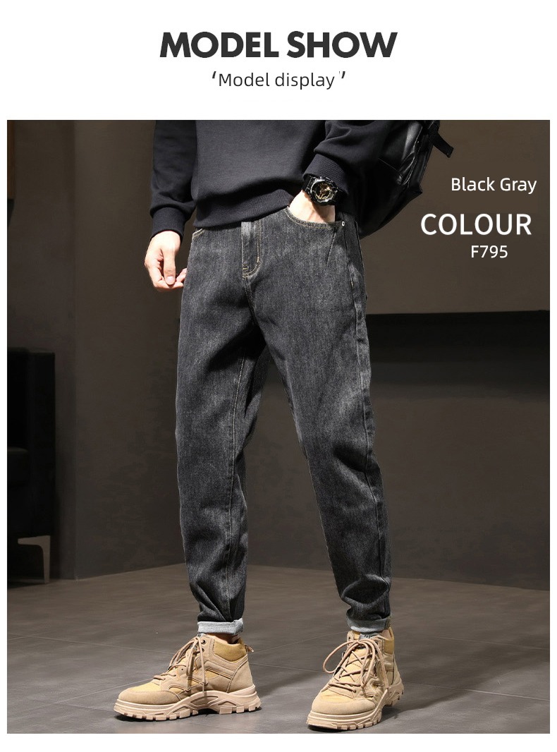 Romon Spring and Autumn Thick style winter man Jeans