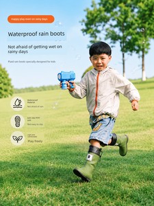 Fall and Winter Heattech Japan Kids Rubber Boots Cute Rain Boots