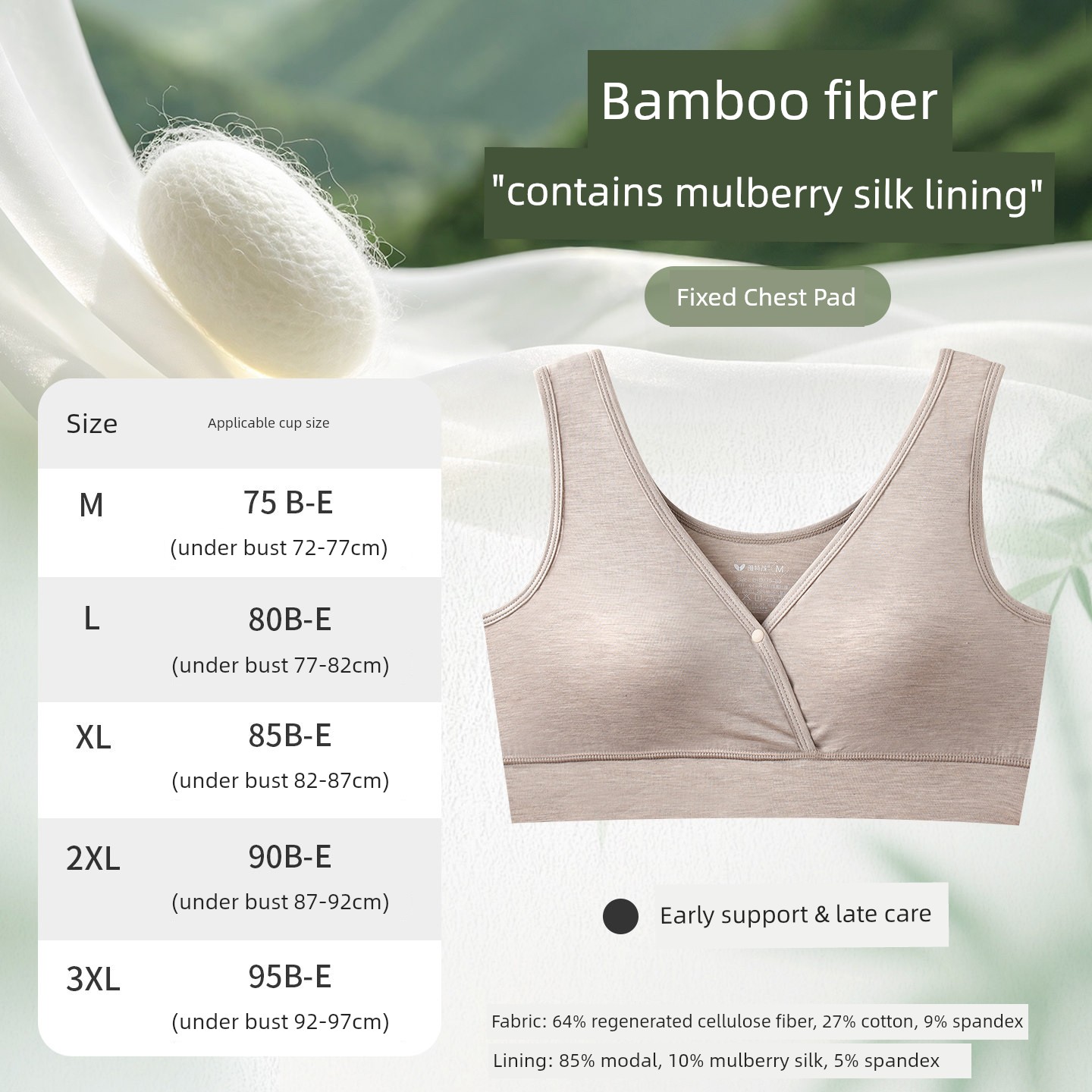 Yatmao Tianzhu Sleep Nursing Bra for Pregnancy and Postpartum, Front-Opening Vest-Style Maternity Bra for Women — 3