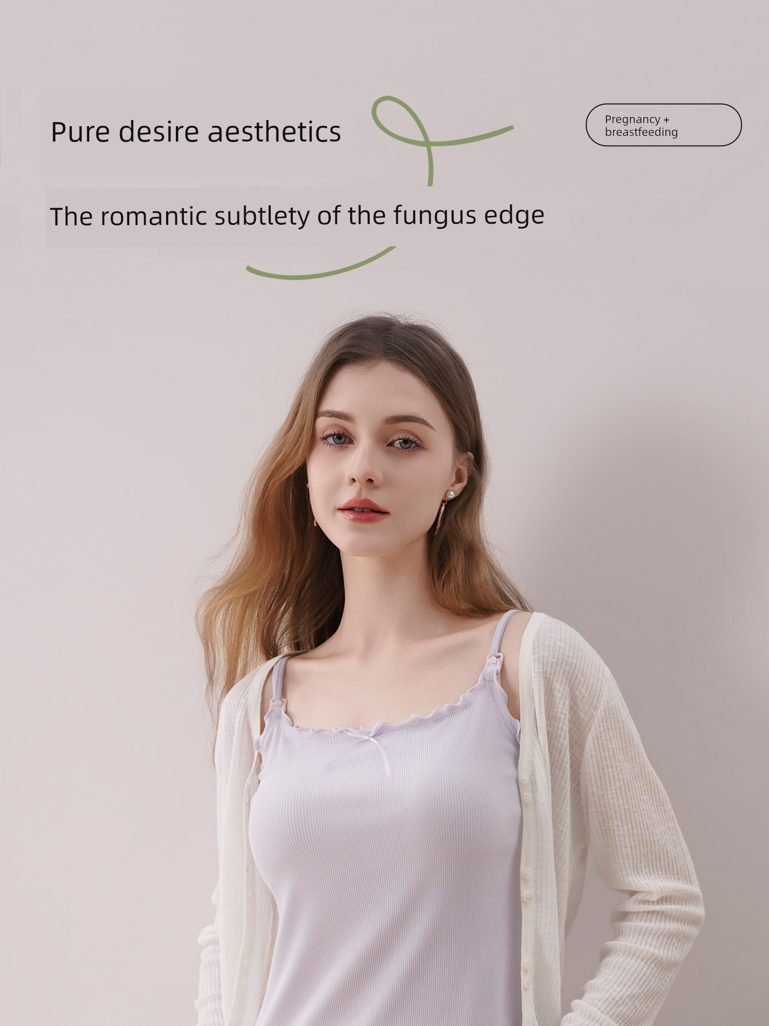 Adjustable Nursing Camisole with Breast Pads, Postpartum Breastfeeding Maternity Wear, Stylish Mom Outerwear, Anti-Sagging Base Layer — 2