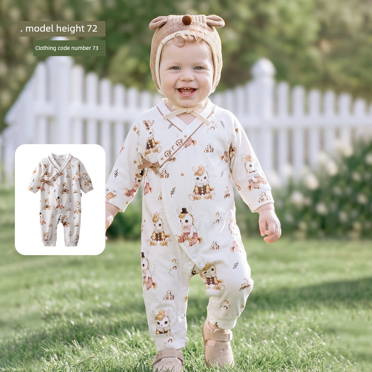 [Lin Shenshi Saw Lu] Aqpa AIPA Newborn Baby Clothes Jumpsuit Romper Pure Cotton Spring & Fall Baby Going out Clothes — 1