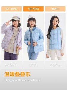 【School Uniform Essential】Bosideng Children's down Jacket for Girls, Lightweight down Coat for Toddlers, Versatile I