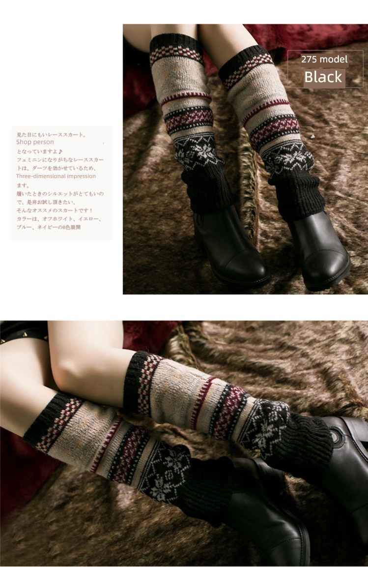 Autumn and winter lengthen female Cashmere Overshoes keep warm Pile socks