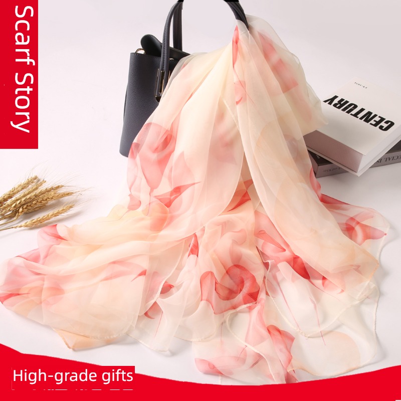 female Spring, autumn and winter Middle aged and elderly Literary style Travel real silk