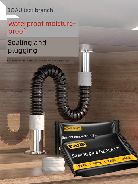 Air conditioner hole sealing mud white clogging wall filling sewer pipe waterproof and anti-odor plugging hole plugging magic tool