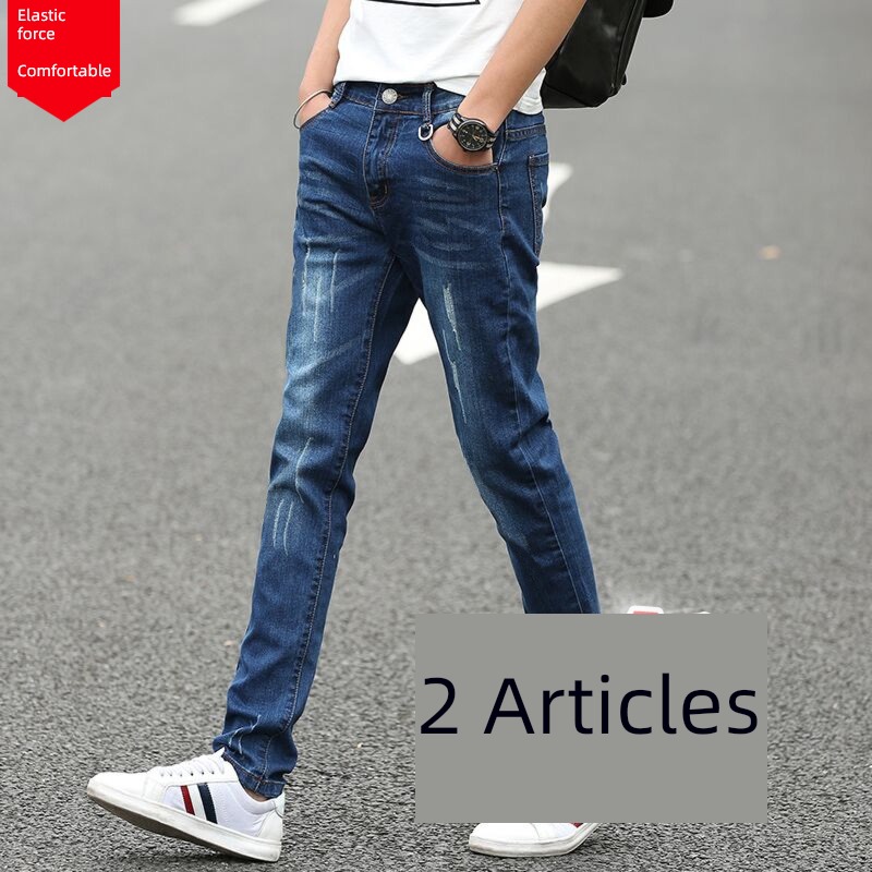Spring and Autumn leisure time Little feet summer man Jeans