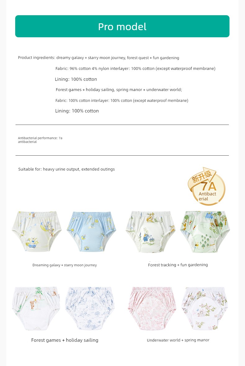 Purcotton Toilet Training Pants Male and Female Baby Kids Diaper Baby Underwear Washable Ring Baby Diapers Handy Gadget — 29