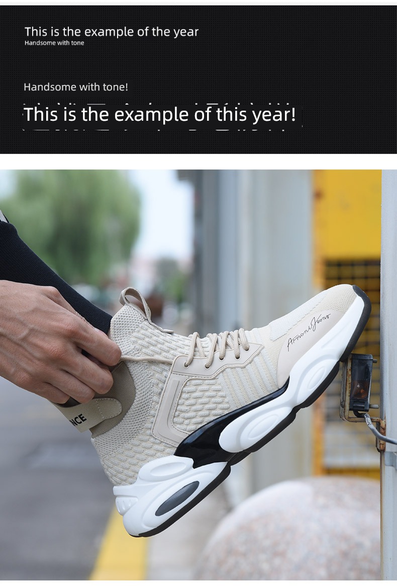 spring trend knitting Dad Deodorization elastic force Socks and shoes