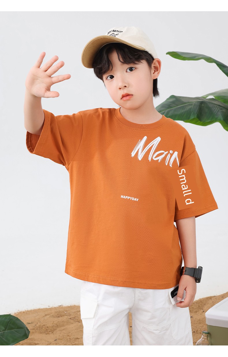 Left West Short Sleeve Cool Boy Cool Handsome Children's Summer Clothing — 42
