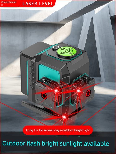 Changshengde 12-line red light level high-precision strong light thin line laser outdoor blasting leveling wall projection line