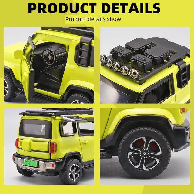 1/32 Wuling Baojun Yueye alloy simulation new energy tram car model off-road vehicle metal toy ornaments
