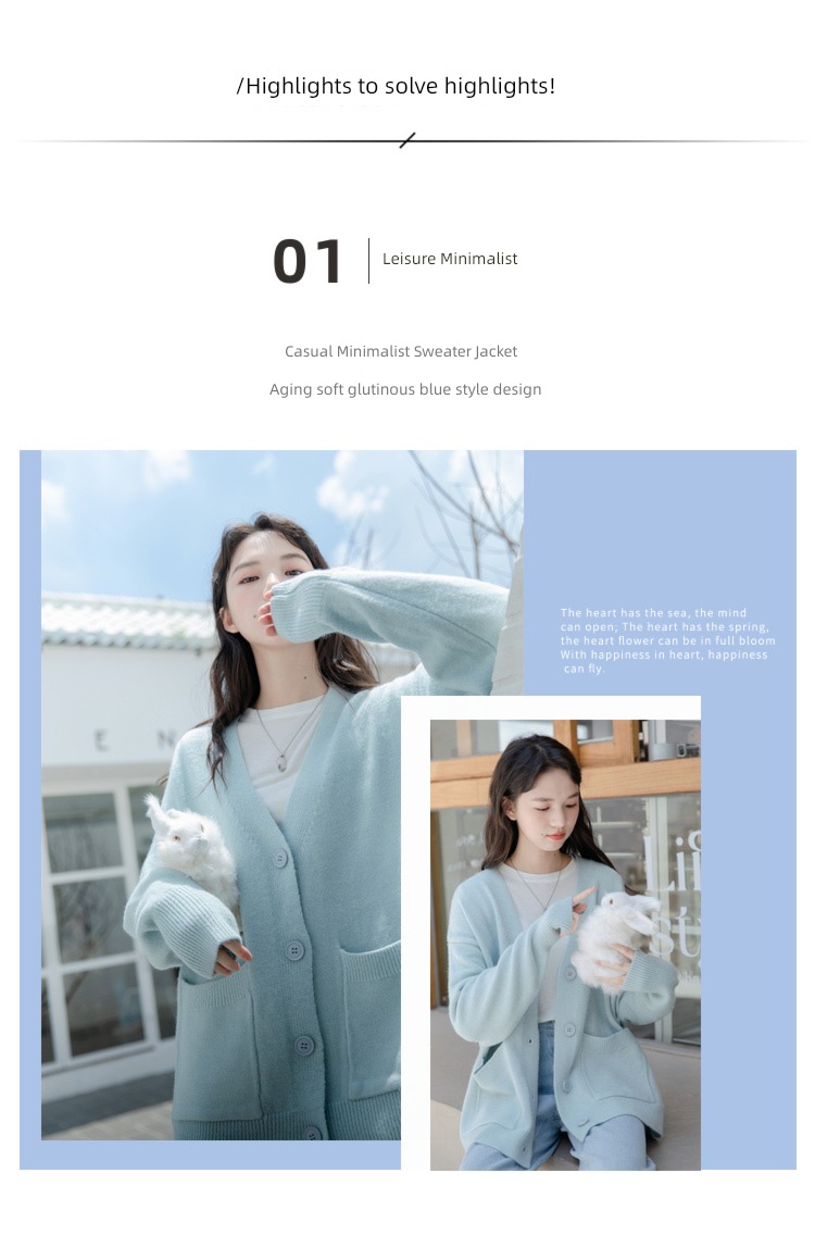 loose coat female milk fufu Spring and Autumn solar system easy sweater