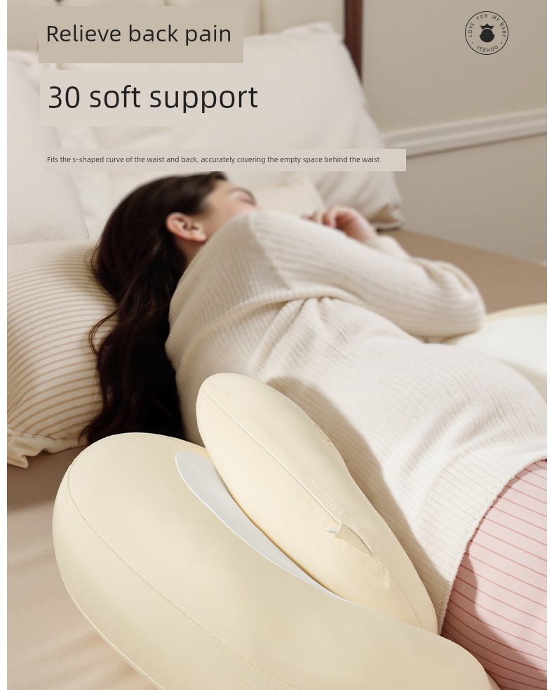 Ying's Maternity Pillow for Waist Support, Side Sleeping, and Belly Support, Pregnancy Pillow for Summer Sleep, Magic Pillow for Sleeping — 4