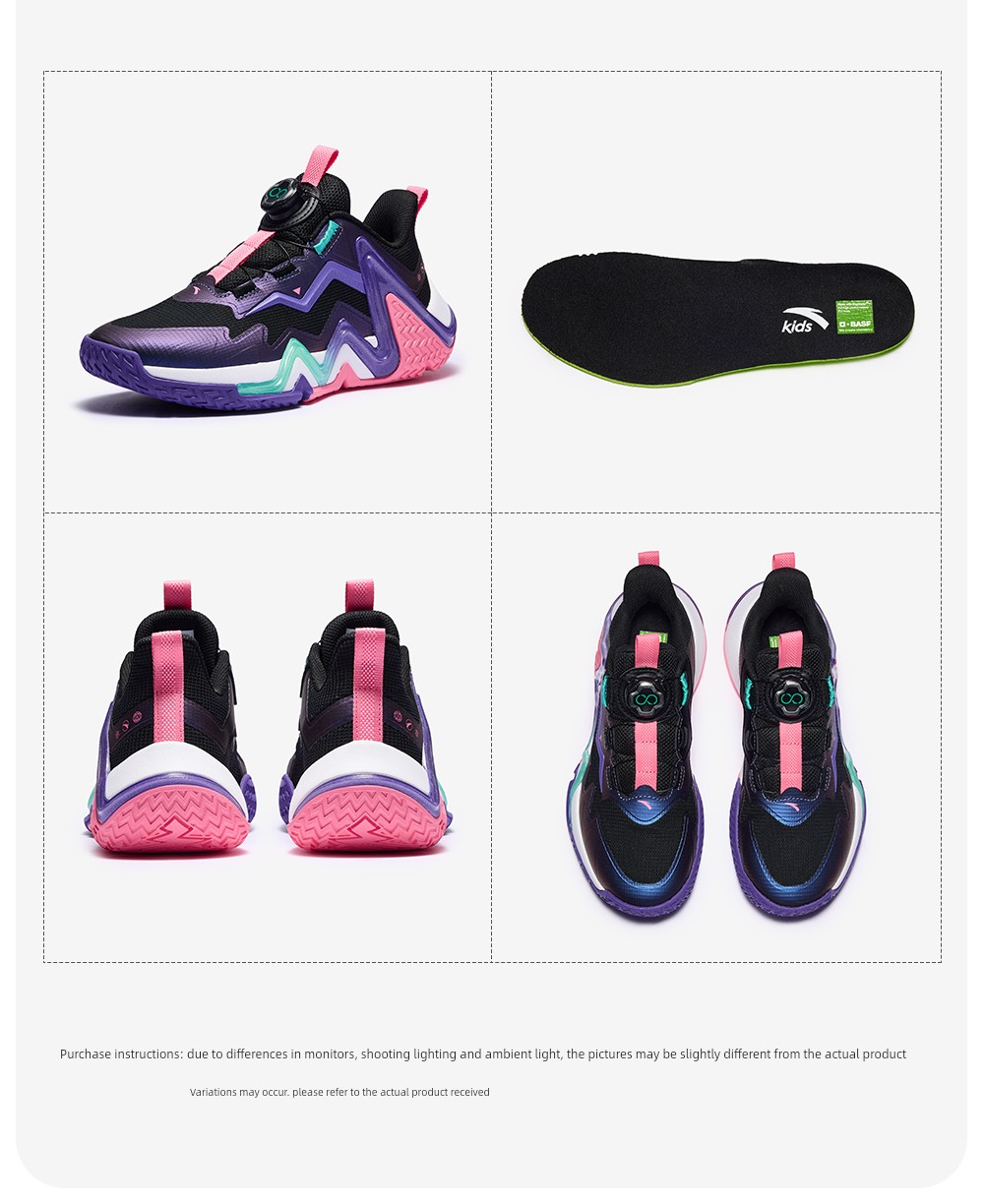 Anta Kids Reverse Scale | Basketball Shoes for Boys, New Professional Youth Model, Official Flagship Store Genuine Sports Shoes — 23