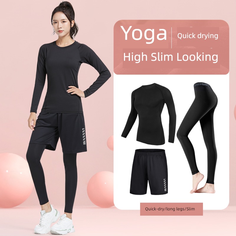 female Quick drying Long sleeve winter Lay a foundation Basketball Fitness wear