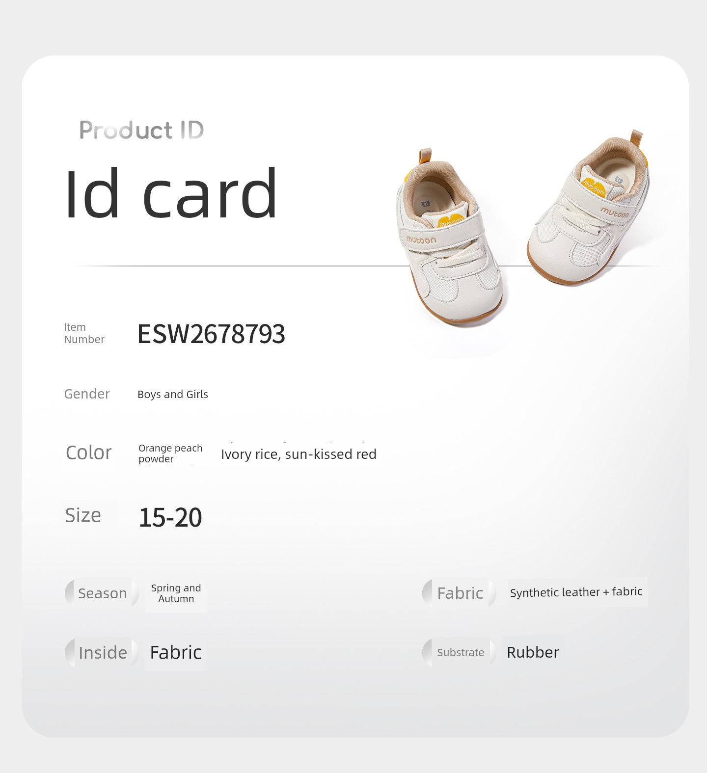 Muttong Baby Thin-Soled Pre-Walking Shoes 2026 Spring and Autumn New Model for 6-18 Months Baby Girls and Boys Soft-Soled Walking Shoes — 46